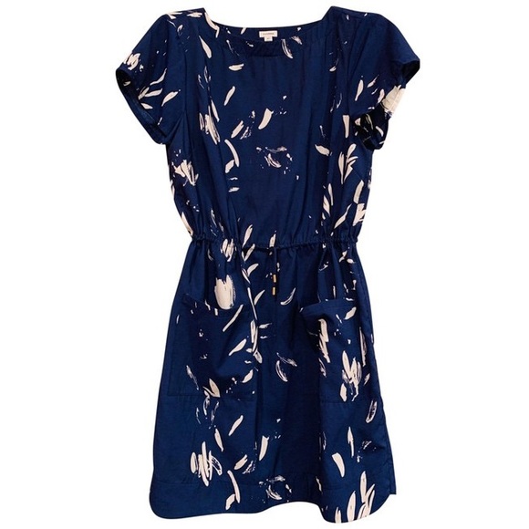 SOLD CUYANA Womens Medium Drawstring Blue Dress - Picture 3 of 11